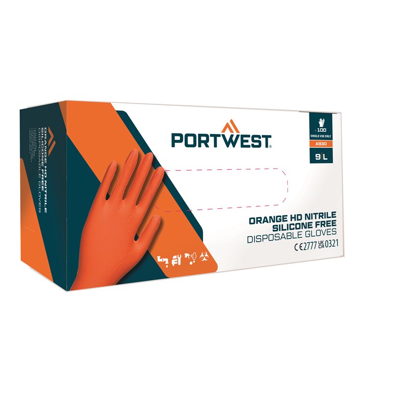 Portwest Gant jetable en nitrile HD 0.18mm (Pk100)