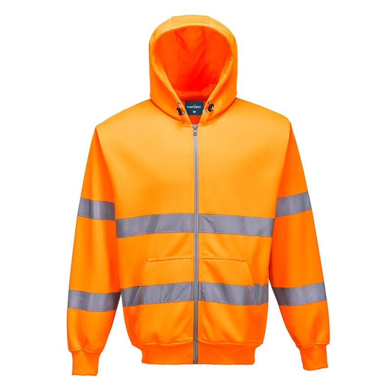 Portwest Sweat zip HiVis à capuche