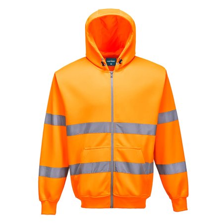 Portwest Sweat zip HiVis à capuche