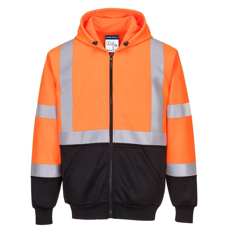 Portwest Sweat Hi-Vis bicolore zippé à capuche