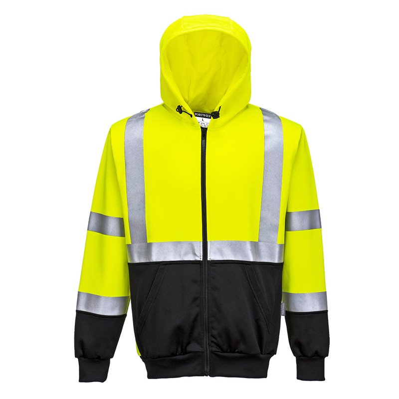 Portwest Sweat Hi-Vis bicolore zippé à capuche