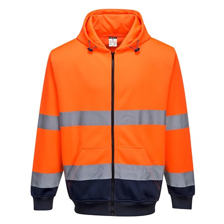 Portwest Sweat Hi-Vis bicolore zippé à capuche