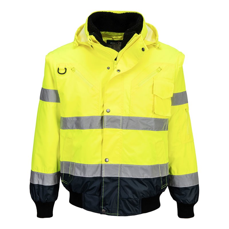 Portwest Blouson Bomber  3-en-1 Haute Visibilité Bicolore 
