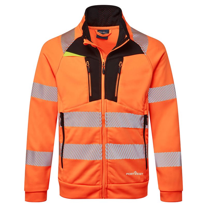 Portwest Sweat zippé à col cheminée DX4 Hi-Vis