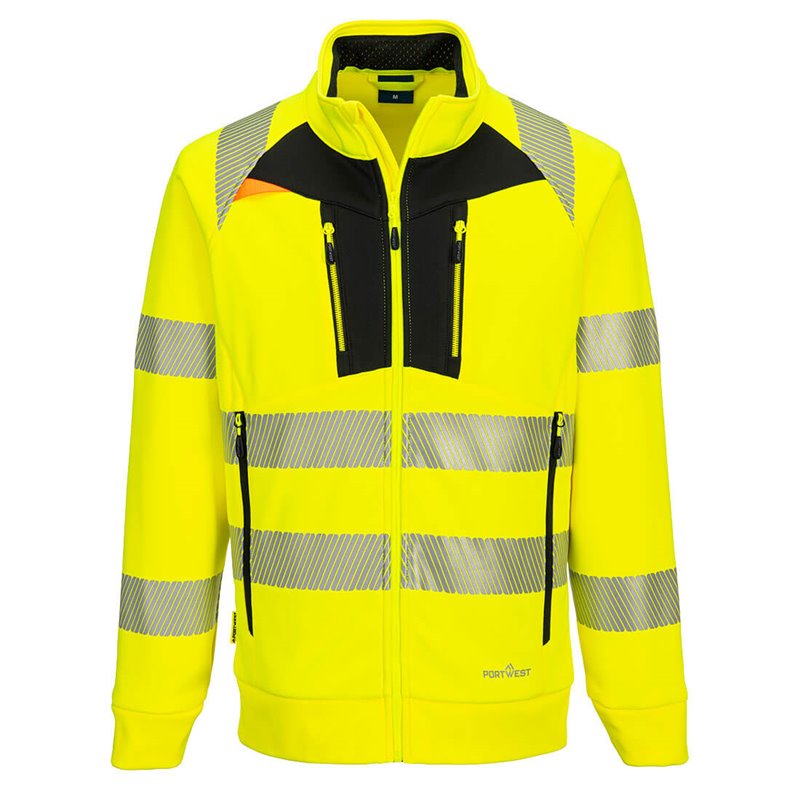Portwest Sweat zippé à col cheminée DX4 Hi-Vis