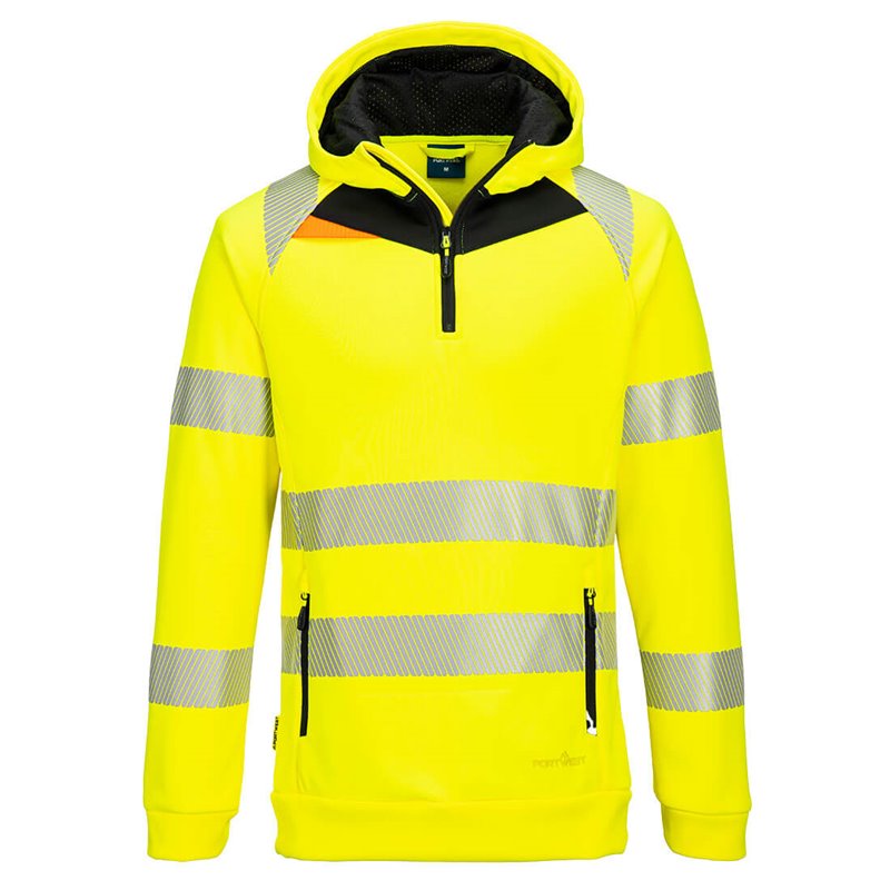 Portwest DX4 Hi-Vis 1/4 Zip Hoodie