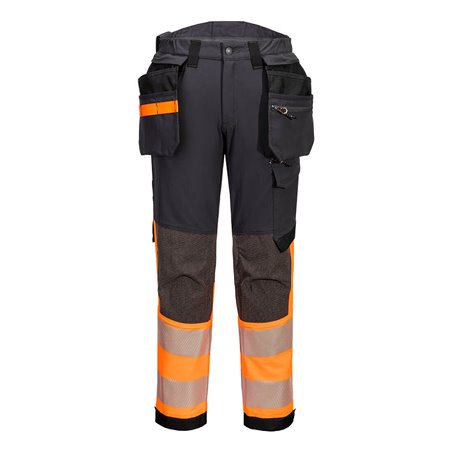 Portwest Pantalon Stretch EV4 Haute-Visibilité Classe 1 avec Poches flottantes Démontables