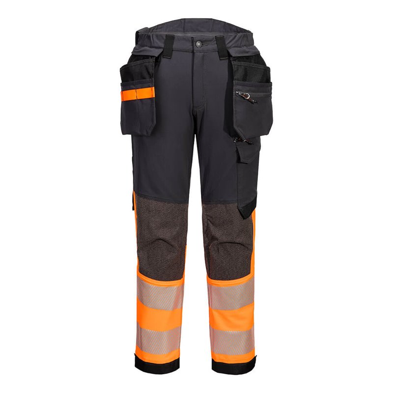 Portwest Pantalon Stretch EV4 Haute-Visibilité Classe 1 avec Poches flottantes Démontables