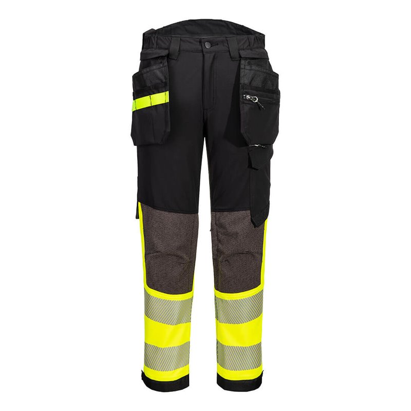 Portwest Pantalon Stretch EV4 Haute-Visibilité Classe 1 avec Poches flottantes Démontables