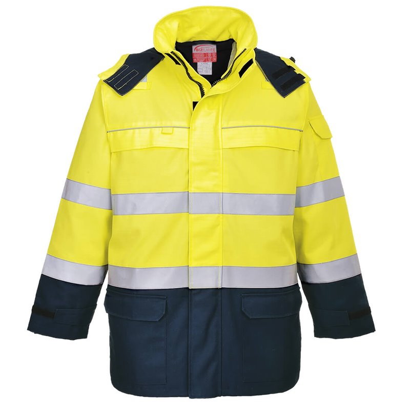 Portwest Parka Bizflame Rain+ Hi-Vis Arc