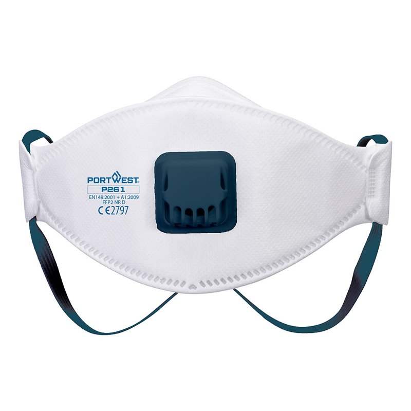 Portwest Masque respiratoire FFP2 pliable avec valve – modèle Dolomite (boîte de 10)