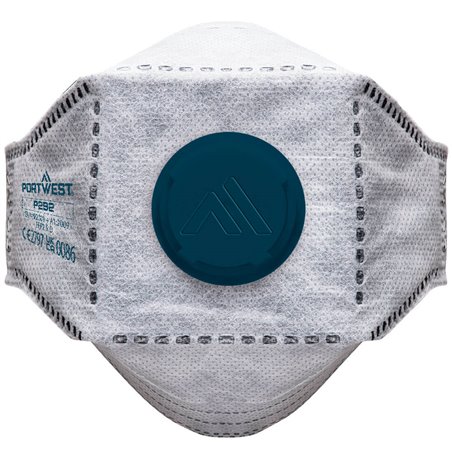 Portwest Masque EAGLE Respiratoire FFP2 3 plis fibre de carbone, avec valve (Paquet de 10 pièces)