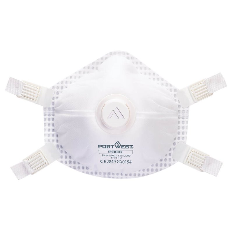 Portwest Masque FFP3 Ultimate réutilisable avec valve (Paquet de 5 pièces)