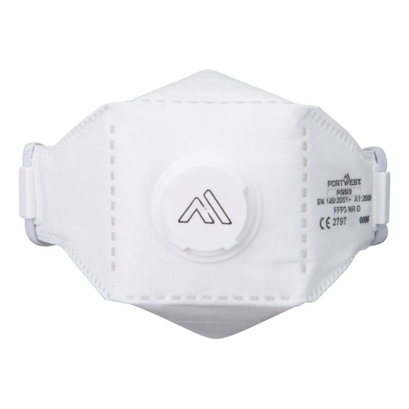 Portwest Masque EAGLE pliable FFP3 Dolomite avec valve (Pk10)