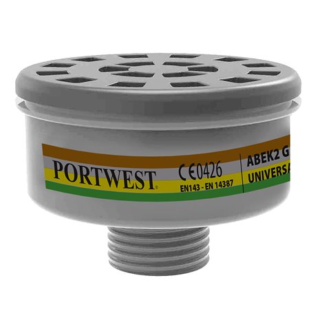 Portwest ABEK2 Filtre à gaz à filetage universel (Pk4)