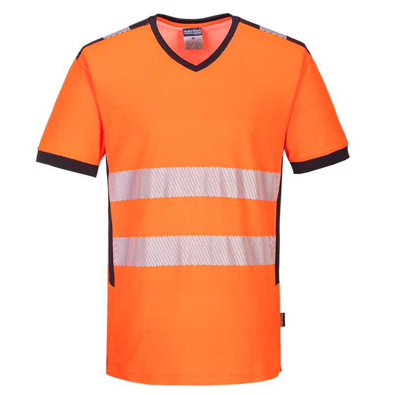 Portwest T-shirt col V PW3 Hi-Vis 