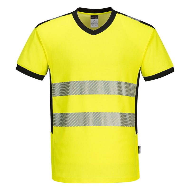 Portwest T-shirt col V PW3 Hi-Vis 
