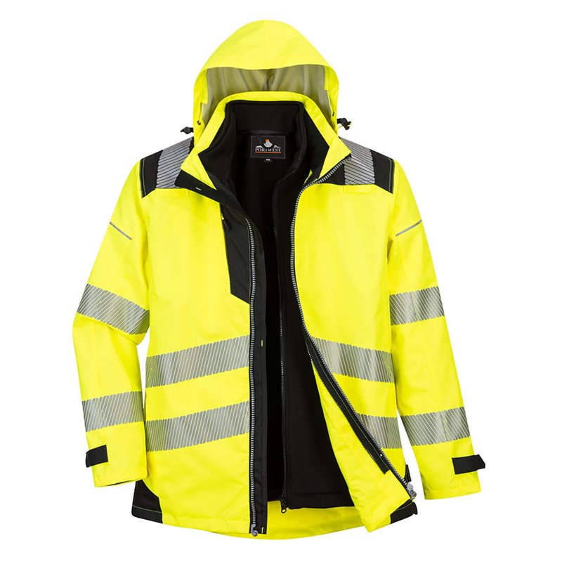 Portwest Parka PW3 3-en-1 haute visibilité