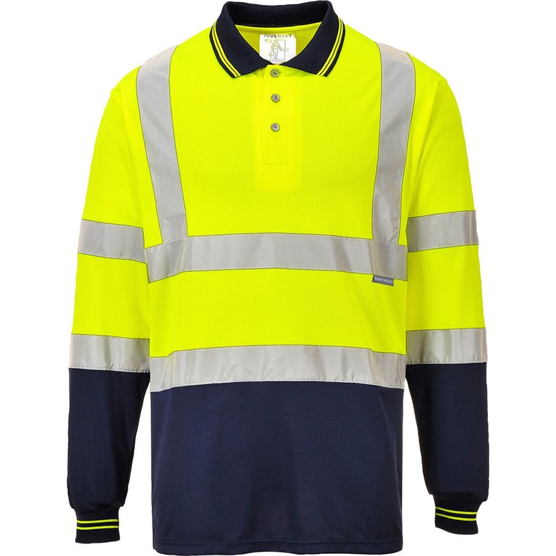 Portwest Polo bicolore manches longues