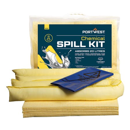 Portwest Kit absorbant 20 litres, produits chimiques