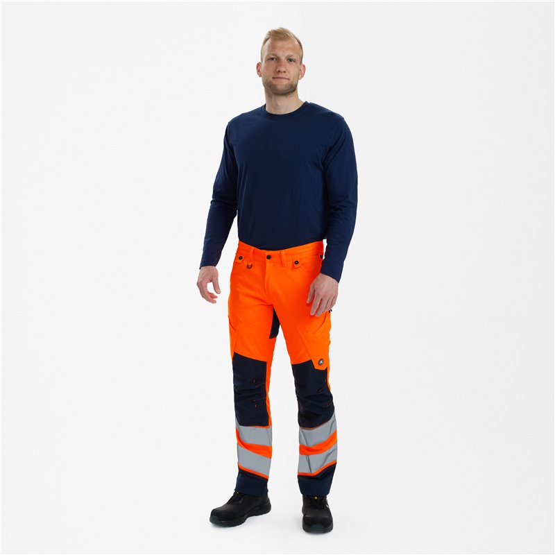 F.Engel Pantalon de travail Safety avec tissu extensible dans 2 sens-2544-314